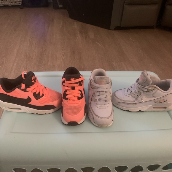 Orange/Peach & light blue/pink Nike Air Max size 11c - Picture 2 of 4